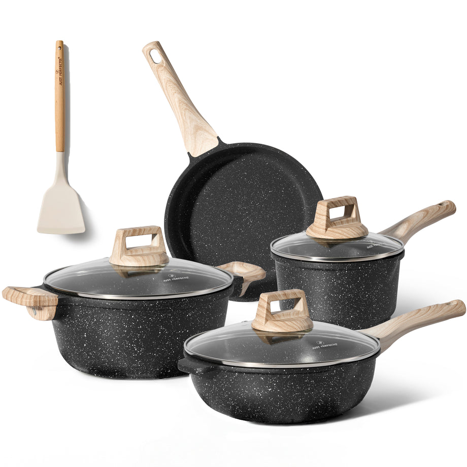 CAROTE Ensemble de casseroles antiadhésives avec couvercle, casserole à CAROTE Ensemble de casseroles antiadhésives avec couvercle, casserole à