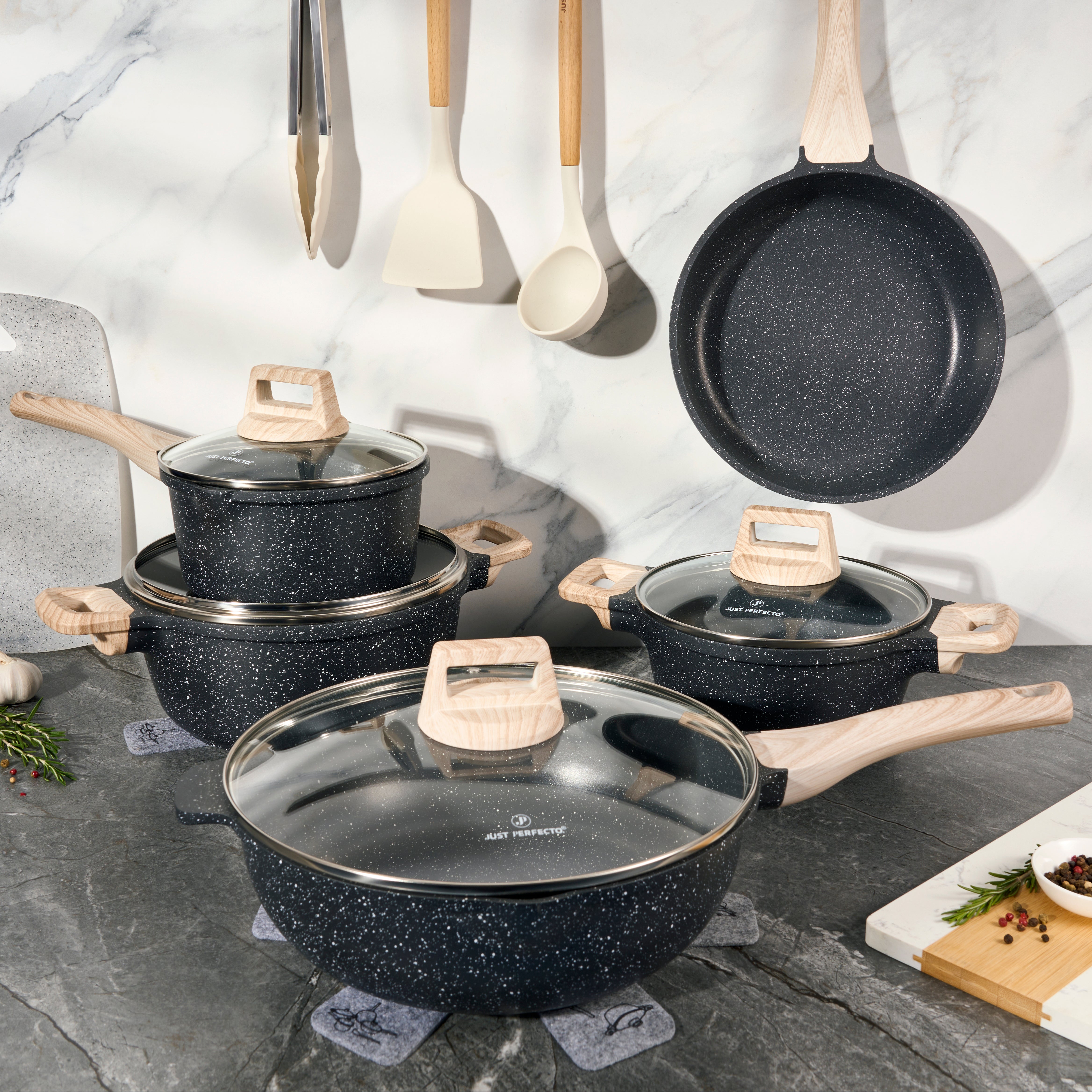 Just Perfecto 14-teiliges Topf und Pfannenset Induktion